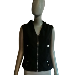 Vintage kap vest Block 60 Black Y2K Made in Italy