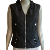 Vintage hood vest Block 60 Preto y2k feito na Itália