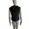 Gilet à capuche vintage Block 60 noir Y2K Made in Italy