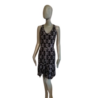 Robe rétro noire dos croisé – style années 90 made in France