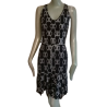 Vestido retro negro cruz - estilo 90s hecho en Francia