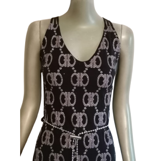 Robe rétro noire dos croisé – style années 90 made in France