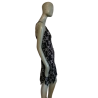 Robe rétro noire dos croisé – style années 90 made in France