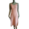 Weinlesekleid Cerruti Jeans 90er Jahre - rosa minimalistischer Nachthemd