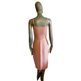 Weinlesekleid Cerruti Jeans 90er Jahre - rosa minimalistischer Nachthemd