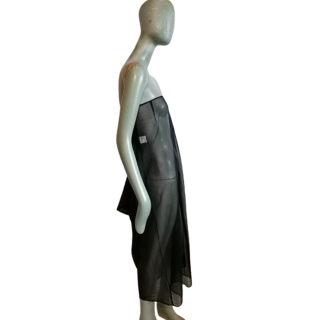 Robe voile nuisette noire Helena Van Raeren Mod 5204