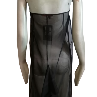 Robe voile nuisette noire Helena Van Raeren Mod 5204