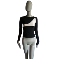 Zwart-wit Asymmetrische top met Coutières