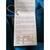 Top vintage 90s 100% coton bleu – col V – neuf avec étiquette