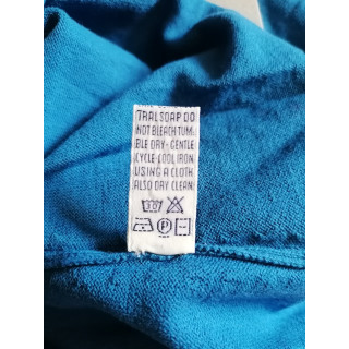 Vintage Top 90s 100% Cotton Blue - V-neck - New with label