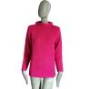 Pull vintage rose fuchsia doux années 80/90 maille texturée