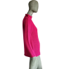 Fuchsia Rosa Vintage Pullover Soft Years 80/90 Textured Mesh