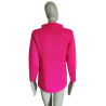Fuchsia rosa vintage suéter años suaves 80/90 malla texturizada