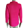 Fuchsia roze vintage trui zachte jaren 80/90 getextureerde mesh