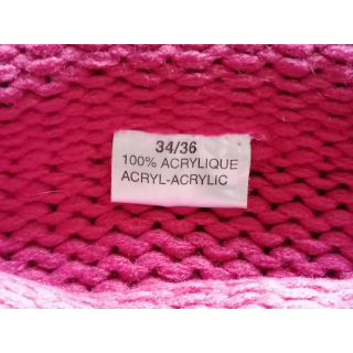 Fuchsia Rosa Vintage Pullover Soft Years 80/90 Textured Mesh