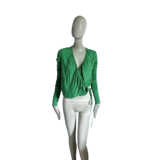 Vivienne Westwood Cache-Cœur Drapé Vert – Taille 40 IT / 36 FR