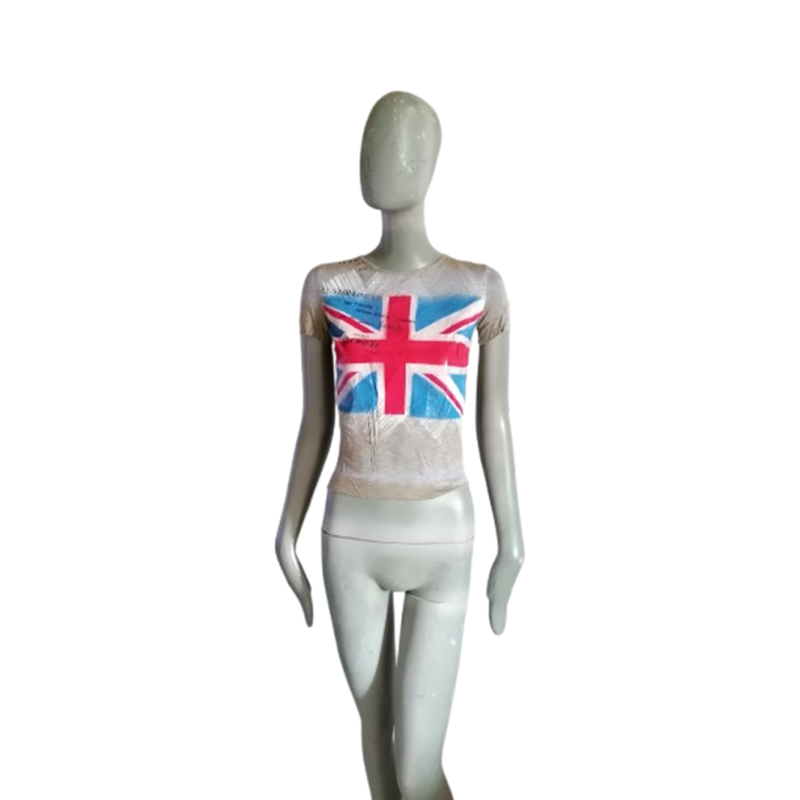 Top Gaetano Navarra Union Jack Y2K neuf T40 IT Made in Italy