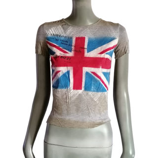 Top Gaetano Navarra Union Jack Y2K neuf T40 IT Made in Italy