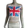 Top Gaetano Navarra Union Jack Y2K neuf T40 IT Made in Italy