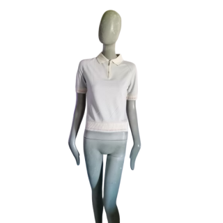 Polo Cerruti Jeans Zipped White-Size M-Made in Portugal
