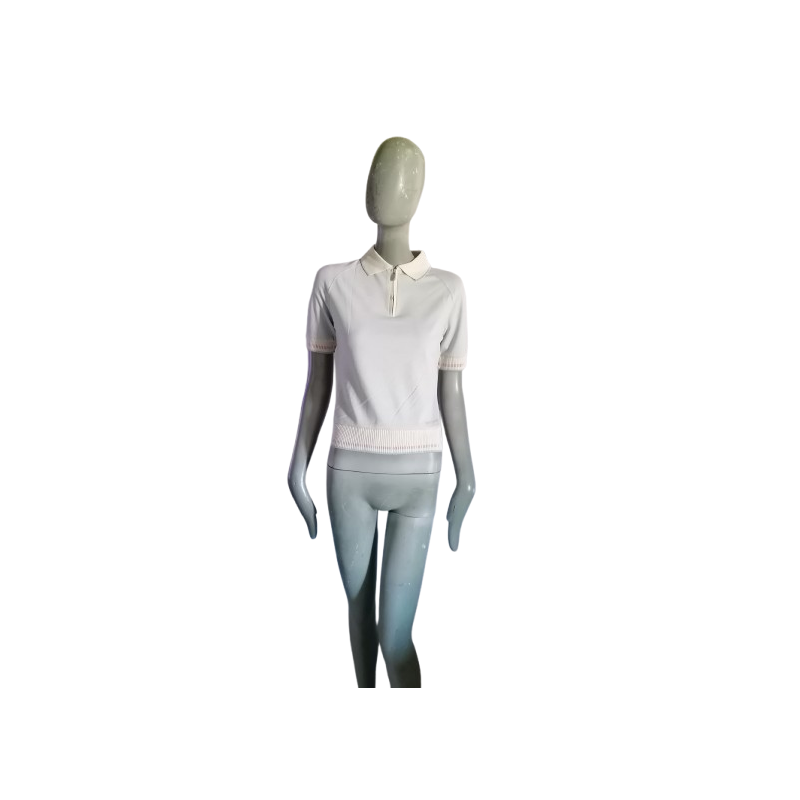 Polo Cerruti Jeans blanc zippé – Taille M – Made in Portugal