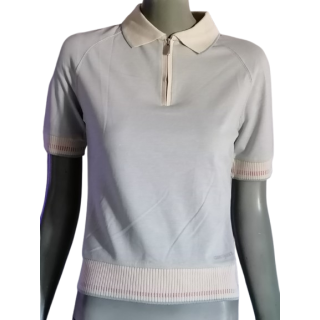 Polo Cerruti Jeans Reißverschluss weiß - Größe M - hergestellt in Portugal
