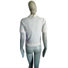 Polo Cerruti Jeans Bianco con zip - Dimensioni M - Made in Portogallo