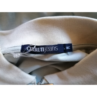 Polo Cerruti Jeans blanc zippé – Taille M – Made in Portugal