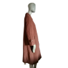 Manteau long marron vintage – coupe classique