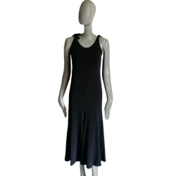 Italian Italian Oppio Minimalist Long Dress with Timeless Elegance
