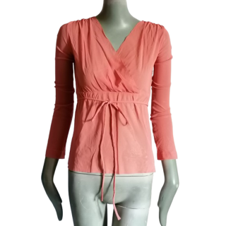Maliparmi - Coral Bohemian Heart Cache, Caftan Tulle, Made in Italy