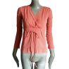 Maliparmi - Coral Bohemian Heart Cache, Caftan Tule, Made in Italy