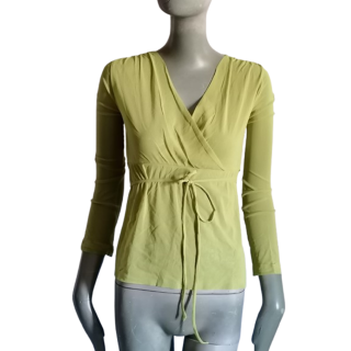 Maliparmi - Cache de coração boêmio verde pálido, Tulle Caftan, feito na Itália