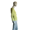 Maliparmi – Top cache-cœur bohème vert pâle, caftan tulle, made in Italy