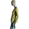 Maliparmi - Pale Green Bohemian Heart Cache, Tulle Caftan, Made in Italy