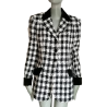 Veste vintage Agatha pied-de-poule laine Made in France