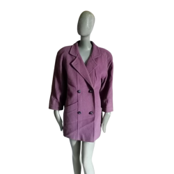 Cappotto d'epoca Rosa lana e cashmere - Croce 80/90 anni Blazer Cup