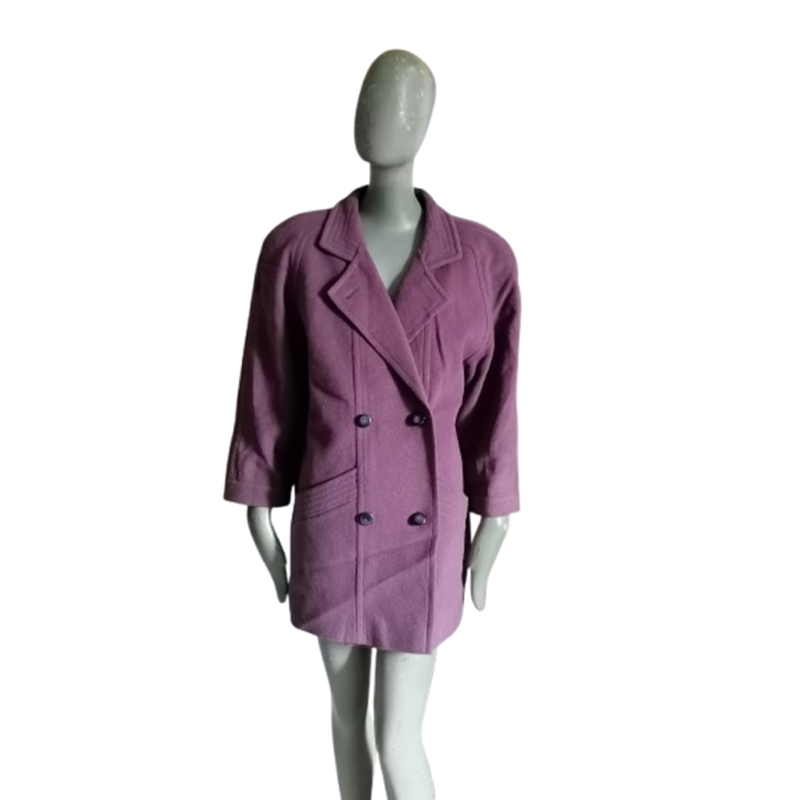 Vintage Coat Rose Wool & Cashmere - Cross 80/90 Years Blazer Cup