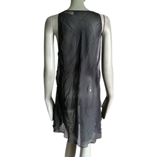 Transparentes Gleitkleid Simultaneous - minimalistischer y2k