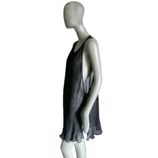 Transparentes Gleitkleid Simultaneous - minimalistischer y2k