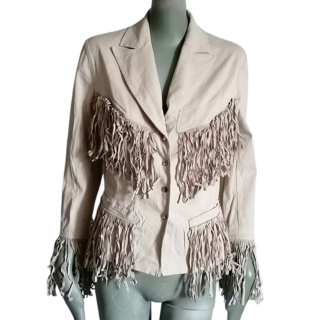 Italien Jacke Italien Muster mit Fransen - Seltener Showroom-Raum