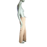 Pantalon rétro Y2K Incandescence beige – coupe flare & détails lacés