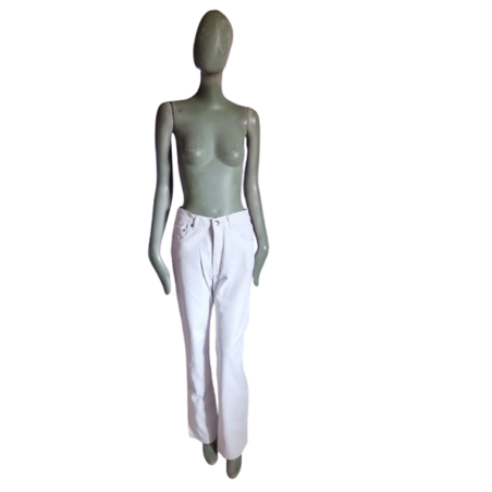 Jean blanc vintage 2000s neuf étiquette – 100% coton boutons