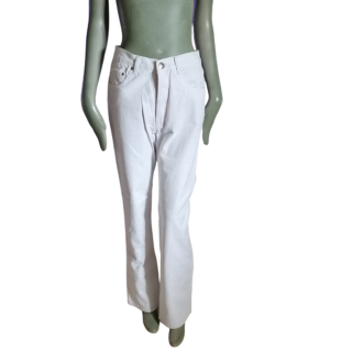 Vintage White Jeans 2000s Nine Label - 100% katoenknoppen