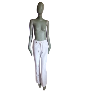 Vintage white jeans 2000s nine label - 100% cotton buttons