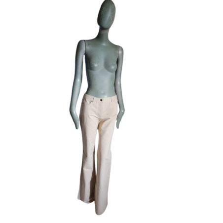 Kultura Vintage Pants 100% Cotton Ecru - Deadstock Y2K
