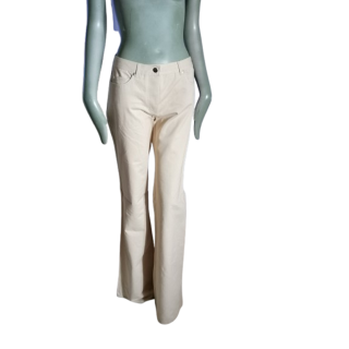 Kultura Vintage Pantalones 100% algodón ecru - MUERTE Y2K