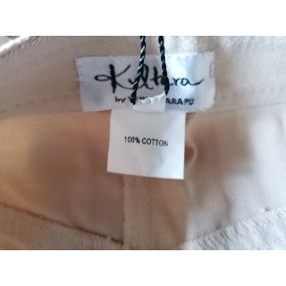 Kultura Calças Vintage 100% Algodão Ecru - Deadstock Y2K