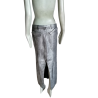 Skirt Hache new gray metallic leather effect label T.M