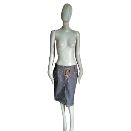 Asymmetrische denim rok veters Marina Rinaldi Voyage (voorbeeld)